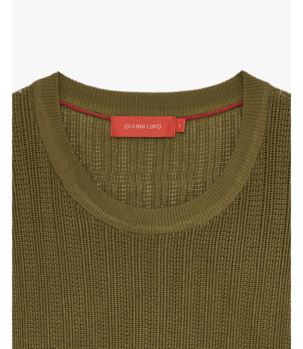 Knitted short-sleeve T-shirt