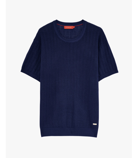 Knitted short-sleeve T-shirt