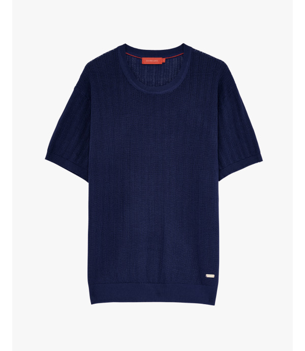 Knitted short-sleeve T-shirt
