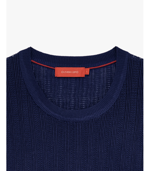 Knitted short-sleeve T-shirt