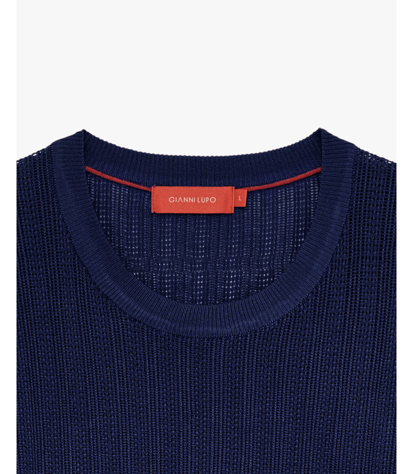 Knitted short-sleeve T-shirt