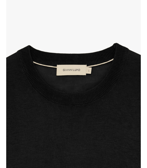 Knitted crewneck T-shirt