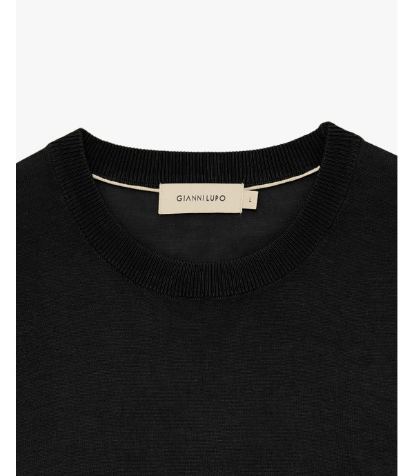 Knitted crewneck T-shirt