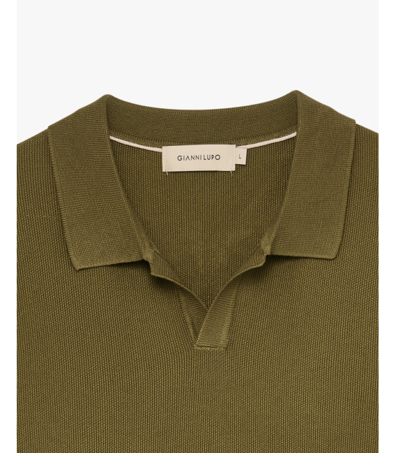 Knitted polo shirt