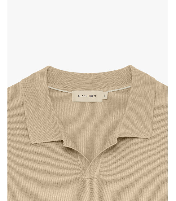 Knitted polo shirt