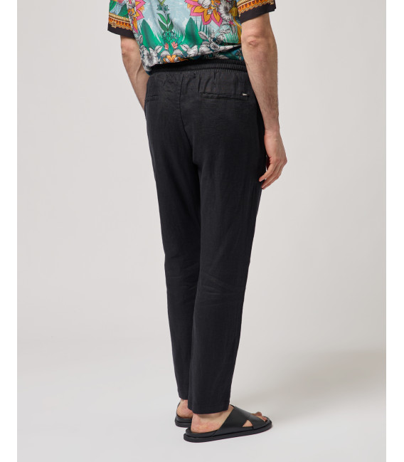 Linen drawstring trousers