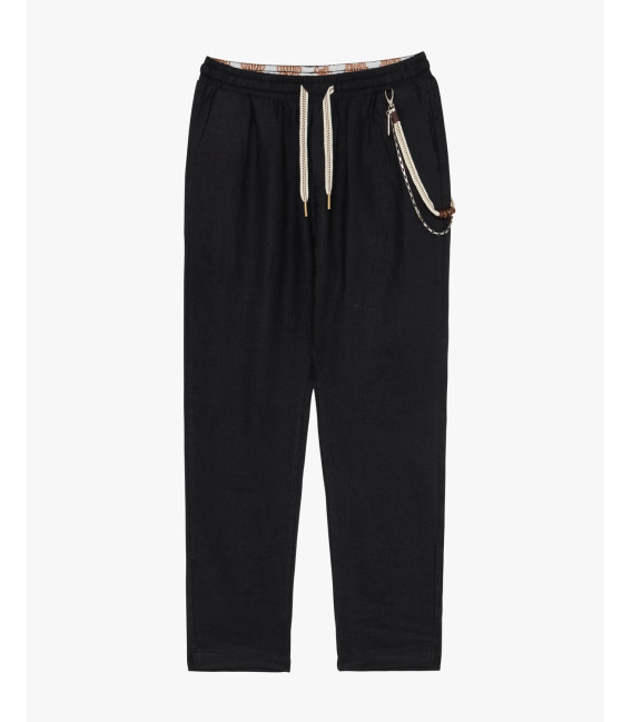 Linen drawstring trousers