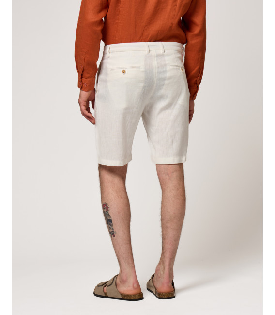 Linen shorts with drawstring