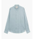 Mandarin collar linen shirt