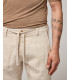Linen shorts with drawstring