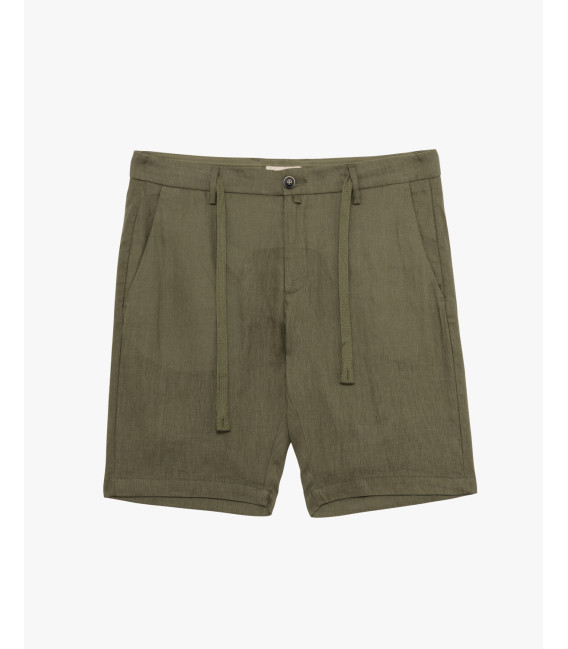 Linen shorts with drawstring