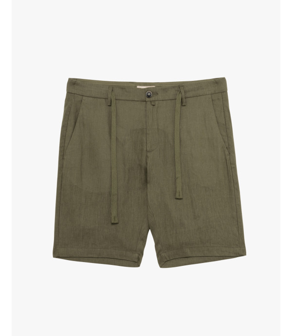 Linen shorts with drawstring