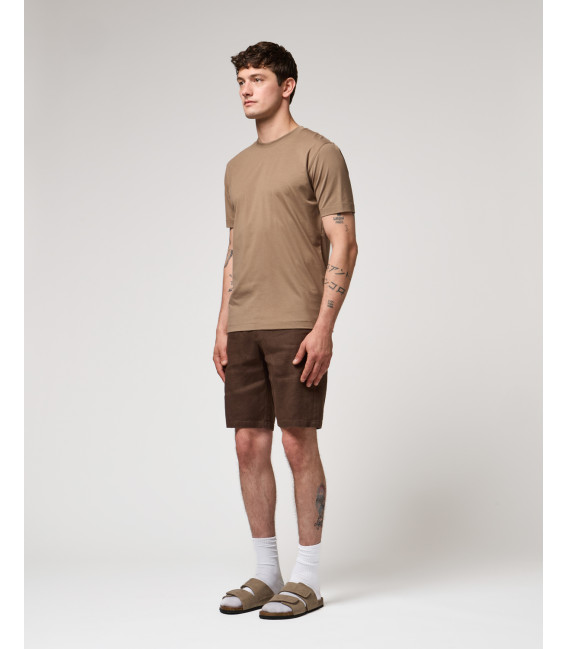 Linen shorts with drawstring