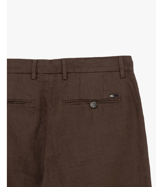 Linen shorts with drawstring
