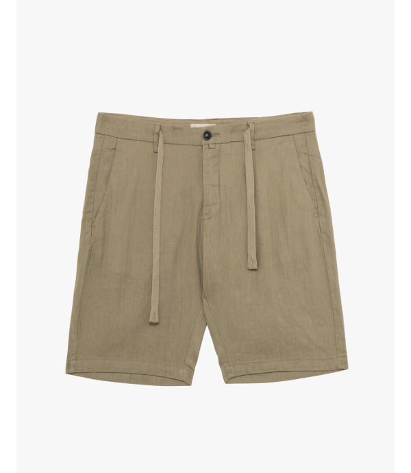 Linen shorts with drawstring