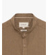Mandarin collar linen shirt
