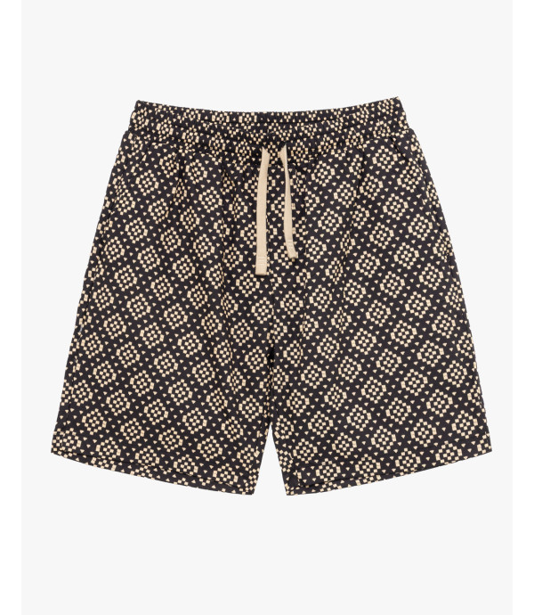 Bermuda shorts with geometric pattern