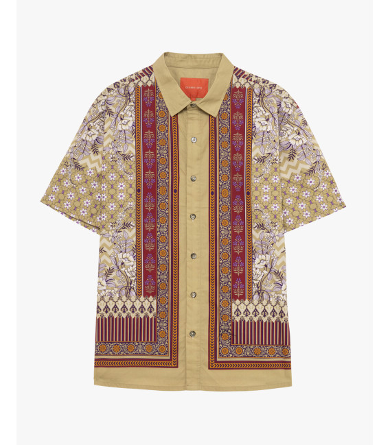 Camicia manica corta con stampa all-over