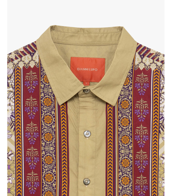 Camicia manica corta con stampa all-over