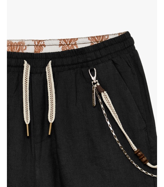 Linen drawstring shorts