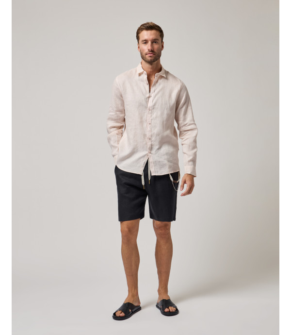 Linen drawstring shorts
