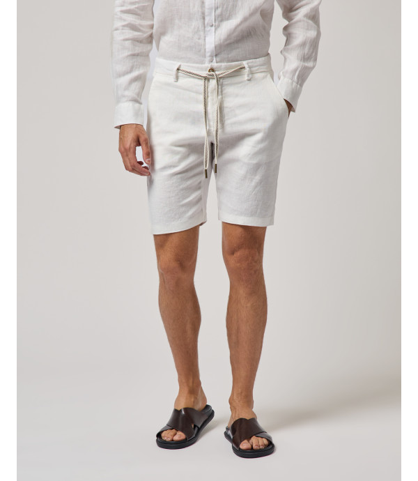 Bermuda in lino con laccio