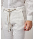 Linen shorts with drawstring