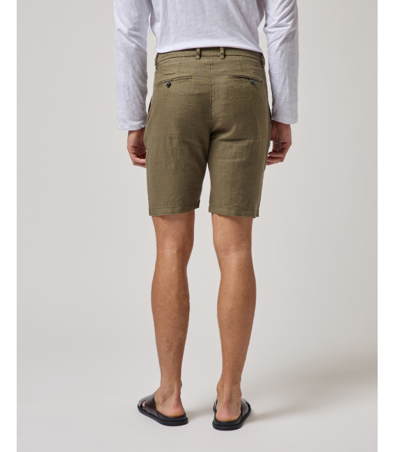 Linen shorts with drawstring