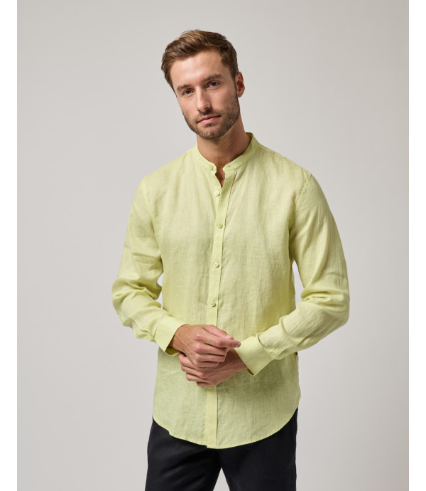 Camicia in lino collo coreano