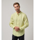 Mandarin collar linen shirt