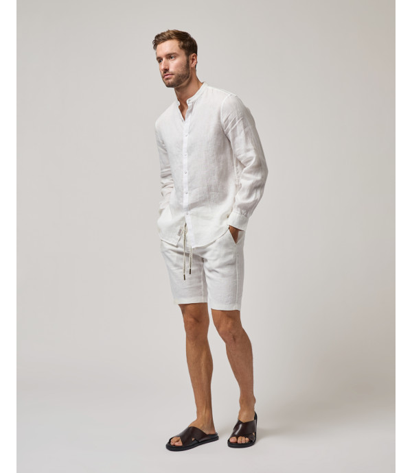 Camicia in lino collo coreano
