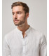 Mandarin collar linen shirt
