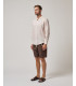 Mandarin collar linen shirt
