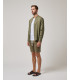 Mandarin collar linen shirt