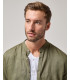 Mandarin collar linen shirt