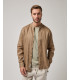 Mandarin collar linen shirt
