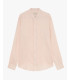 Mandarin collar linen shirt