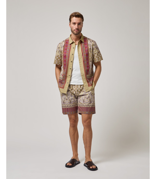Camicia manica corta con stampa all-over