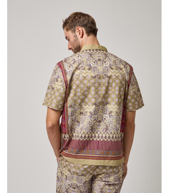 Camicia manica corta con stampa all-over