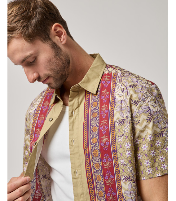 Camicia manica corta con stampa all-over