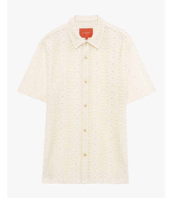 Short-sleeve broderie angailse shirt
