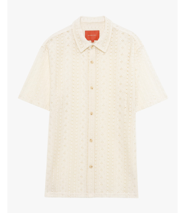 Short-sleeve broderie angailse shirt