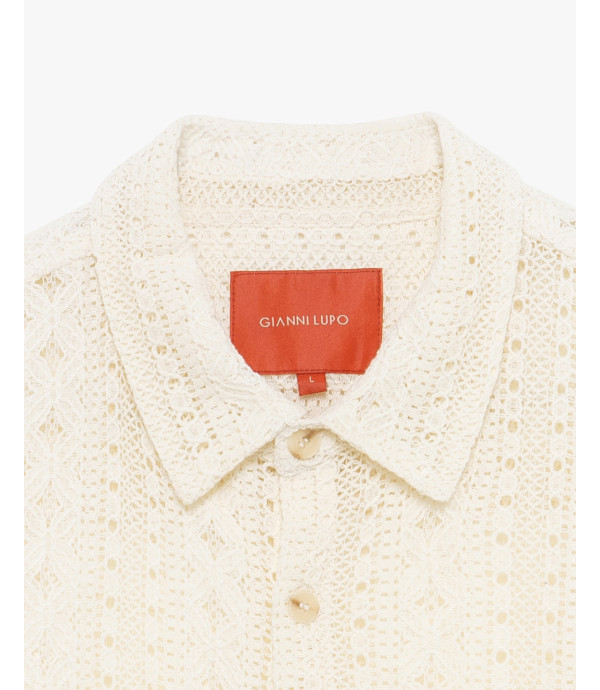 Short-sleeve broderie angailse shirt