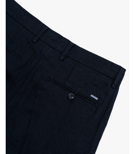 Linen trousers with drawstring