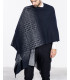 Poncho In Fading Pied De Poule Pattern