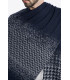 Poncho In Fading Pied De Poule Pattern