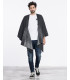 Poncho In Fading Pied De Poule Pattern