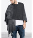 Poncho In Fading Pied De Poule Pattern