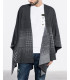 Poncho In Fading Pied De Poule Pattern