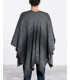 Poncho In Fading Pied De Poule Pattern